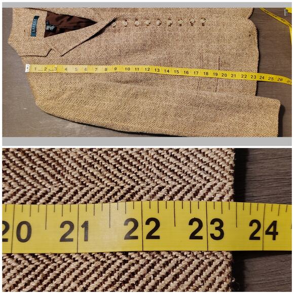 Lauren Ralph Lauren Herringbone Linen-Silk Blazer Size 4 - Picture 6 of 16